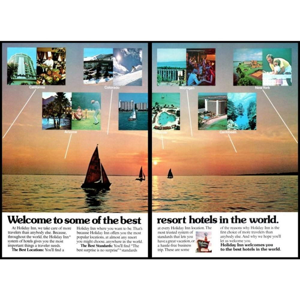 1978 Holiday Inn Welcome To Some Of The Best Resort Hotels In The World Vintage